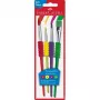 Pinselset Faber-Castell Pinsel 4-teilig Soft Grip BK – Künstlerpinsel, 4 Stück