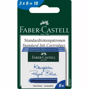 Tintenpatrone Faber-Castell 201621 Blau 18 Stk.