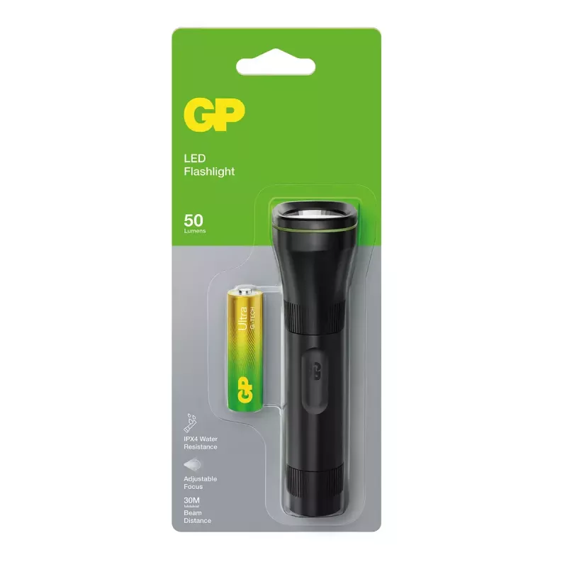 Handtaschenlampe GP Lighting 450066 Schwarz 50 lm 30 m 24 h