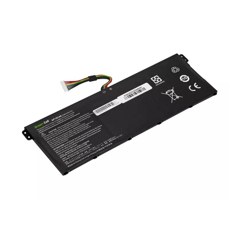 Laptop-Akku Grün Cell für ASUS A555 F555 K555 R556 X555, LiPo 4000 mAh, 7,6 V, 4 Zellen, schwarz