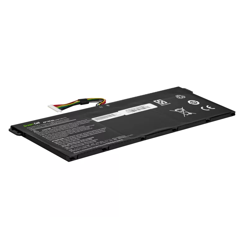Laptop-Akku Grün Cell für ASUS A555 F555 K555 R556 X555, LiPo 4000 mAh, 7,6 V, 4 Zellen, schwarz