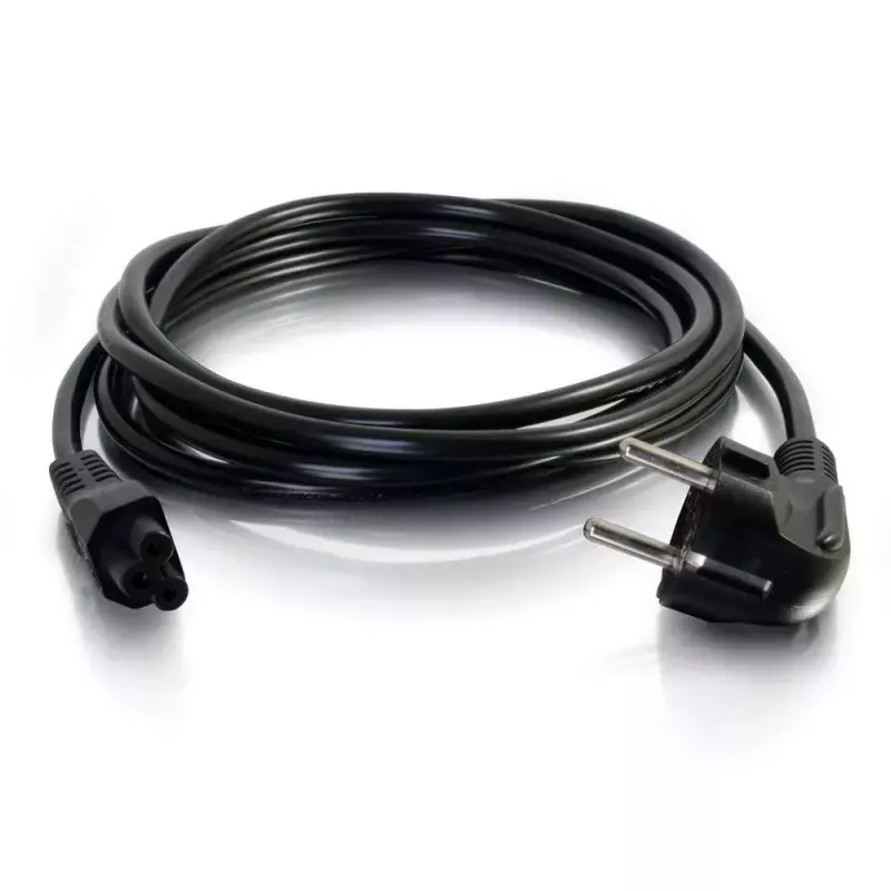 C2G 1m Europäisches Laptop-Netzkabel CEE 7/7 auf IEC 60320 C5 250V 3A