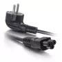 C2G 1m Europäisches Laptop-Netzkabel CEE 7/7 auf IEC 60320 C5 250V 3A