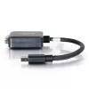 C2G Mini DisplayPort auf DVI Adapter 20cm Thunderbolt auf DVI-D Schwarz