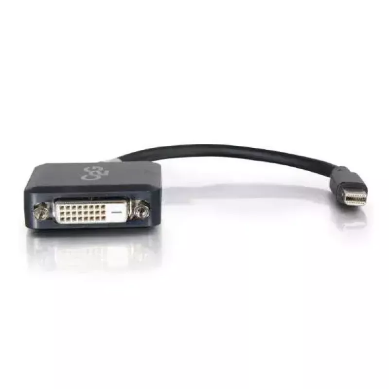 C2G Mini DisplayPort auf DVI Adapter 20cm Thunderbolt auf DVI-D Schwarz