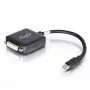 C2G Mini DisplayPort auf DVI Adapter 20cm Thunderbolt auf DVI-D Schwarz