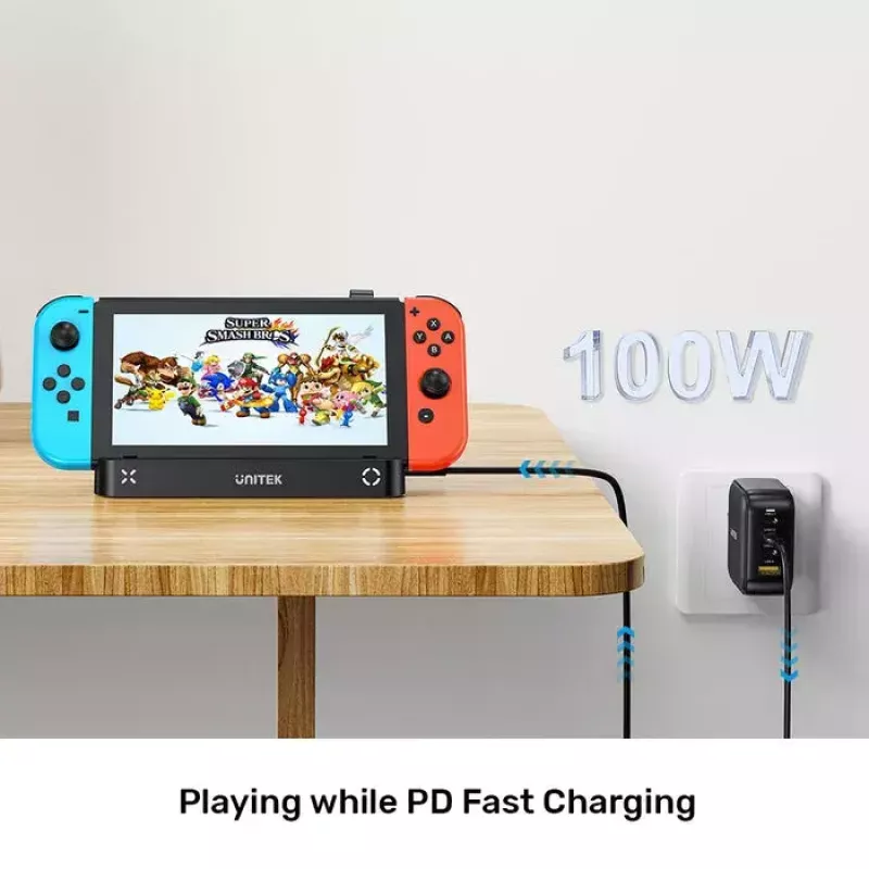 Handheld-Gaming-Konsole Dockstation Unitek G1002F01 — USB-Docking-Anschluss, schwarz