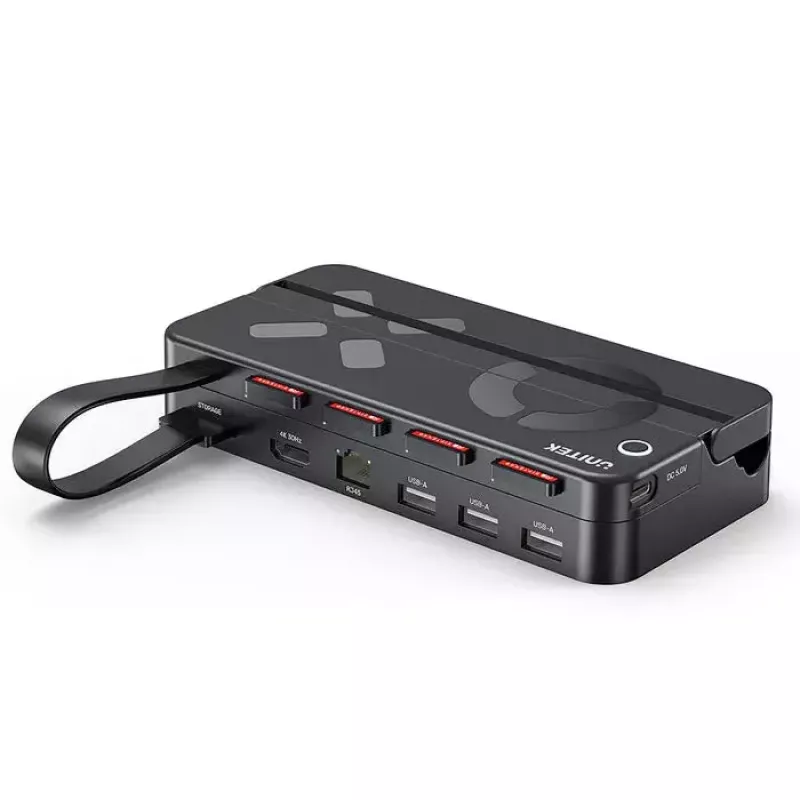 Handheld-Gaming-Konsole Dockstation Unitek G1002F01 — USB-Docking-Anschluss, schwarz