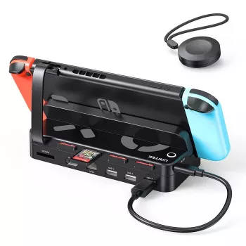 Handheld-Gaming-Konsole Dockstation Unitek G1002F01 — USB-Docking-Anschluss, schwarz