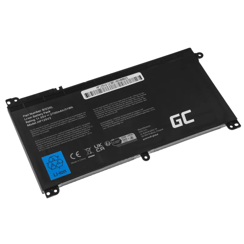 Battery Green Cell HP125V2 for HP Pavilion x360 Stream 14-AX