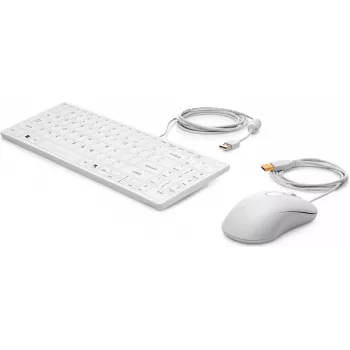 HP USB Tastatur and Maus Healthcare Edition Full-Size Kabelgebunden Weiß