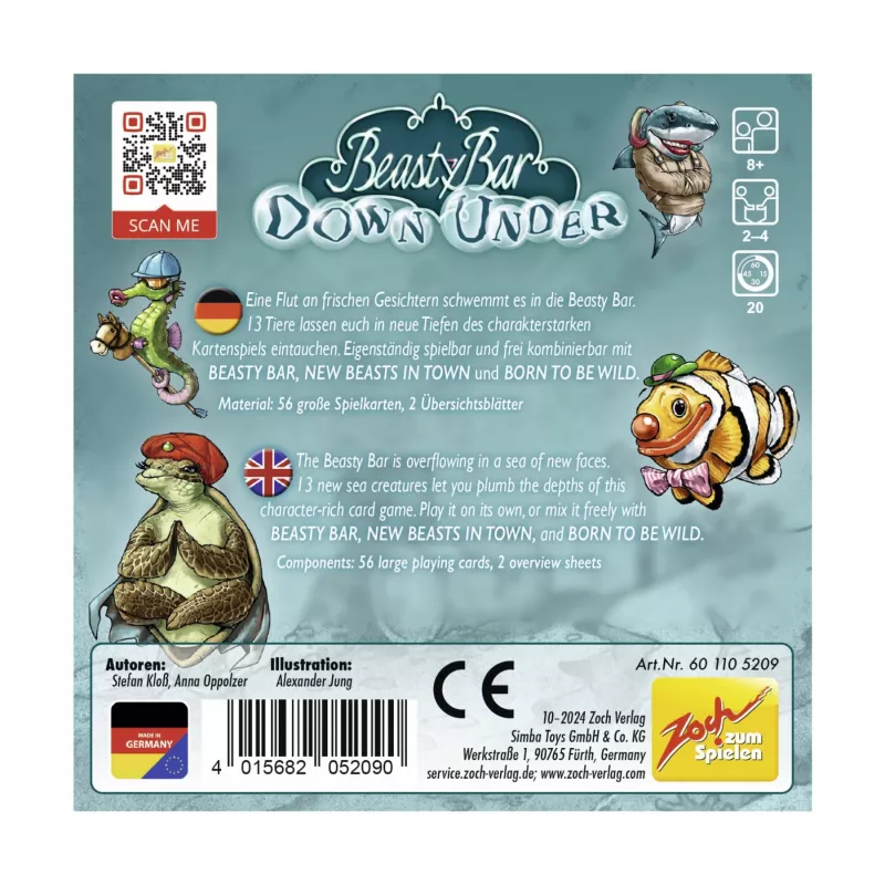 Beasty Bar - Down Under, Kartenspiel