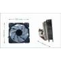 Luftkühler Gembird CPU-HURACAN-ARGB-X140 12 cm Schwarz Weiß 800-1600 U/min