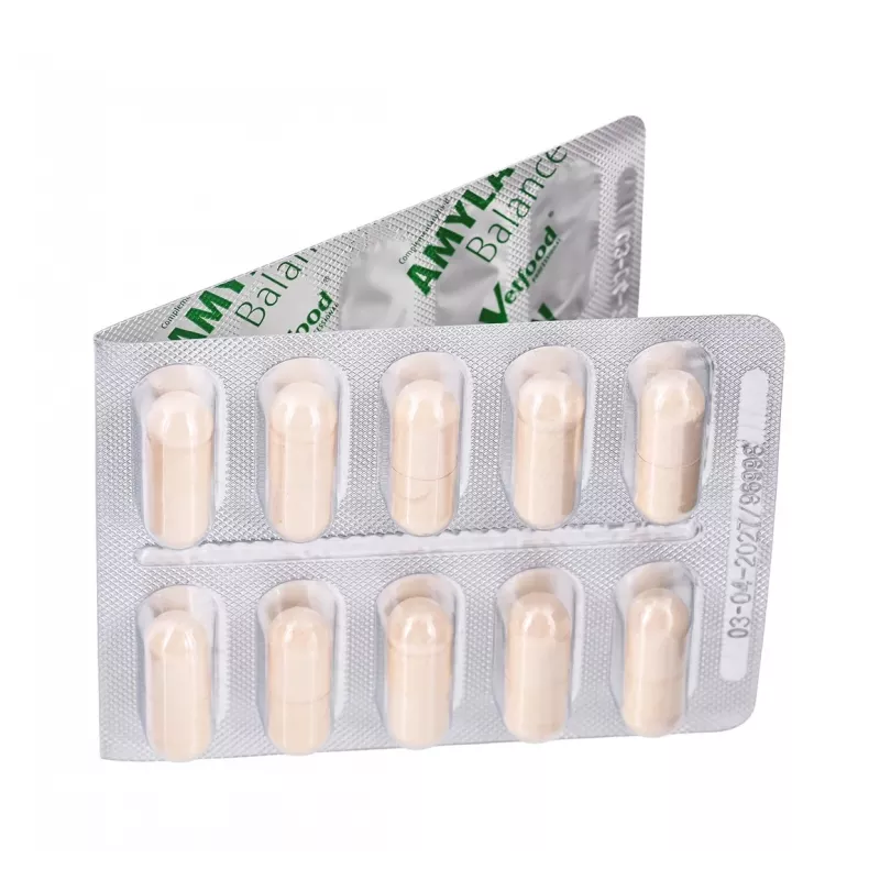 Vetfood Amylactiv Balance Verdauungsförderung für Hunde und Katzen 60 Kapseln