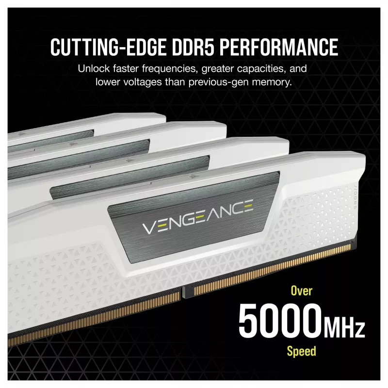 Corsair Vengeance 32GB (2x16GB) DDR5 6400MHz CL36 Desktop-Arbeitsspeicher-Kit – Weiß