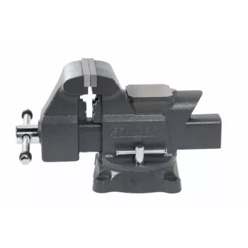 Schraubstock STANLEY 100 mm (4 Zoll) Heavy Duty – stationärer Metallschraubstock für die Werkstatt