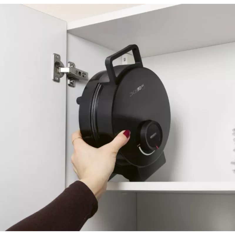 Waffeleisen CLATRONIC WA 3832 — 1 runde Waffel, 1200 W, 20 cm Platten, schwarz