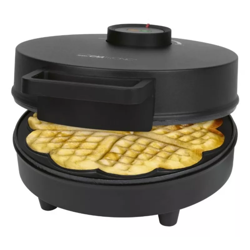 Waffeleisen CLATRONIC WA 3832 — 1 runde Waffel, 1200 W, 20 cm Platten, schwarz