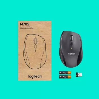 Logitech Marathon M705 Maus Kabellos USB Schwarz
