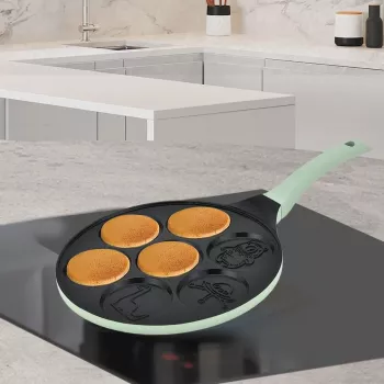 Pfannkuchenpfanne Maestro MR-1222-D CUTE — 26 cm Aluminium-Antihaft-Crepe-Pfanne, grün