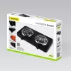Elektrisches Zwei-Platten-Kochfeld Maestro MR-770-2, 2000 W, kompakte Tisch-Heizplatte