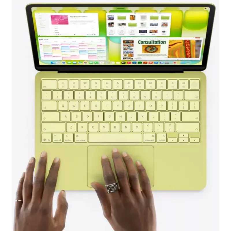 Laptop Apple MacBook Neo 13-inch — A18 Pro 6‑Core CPU / 5‑Core GPU, 8GB RAM, 256GB SSD, 2408×1506 Display, macOS Tahoe, Limette
