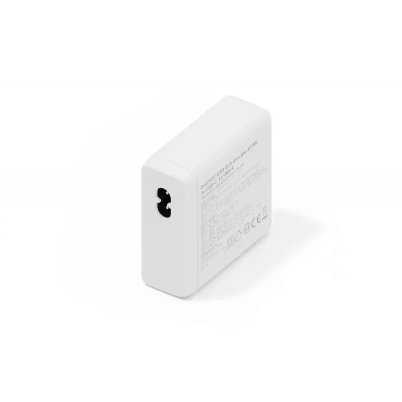 DIGITUS USB GaN Ladegerät 140W — 3× USB‑C, 1× USB‑A, 100–240V, weiß