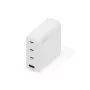 DIGITUS USB GaN Ladegerät 140W — 3× USB‑C, 1× USB‑A, 100–240V, weiß
