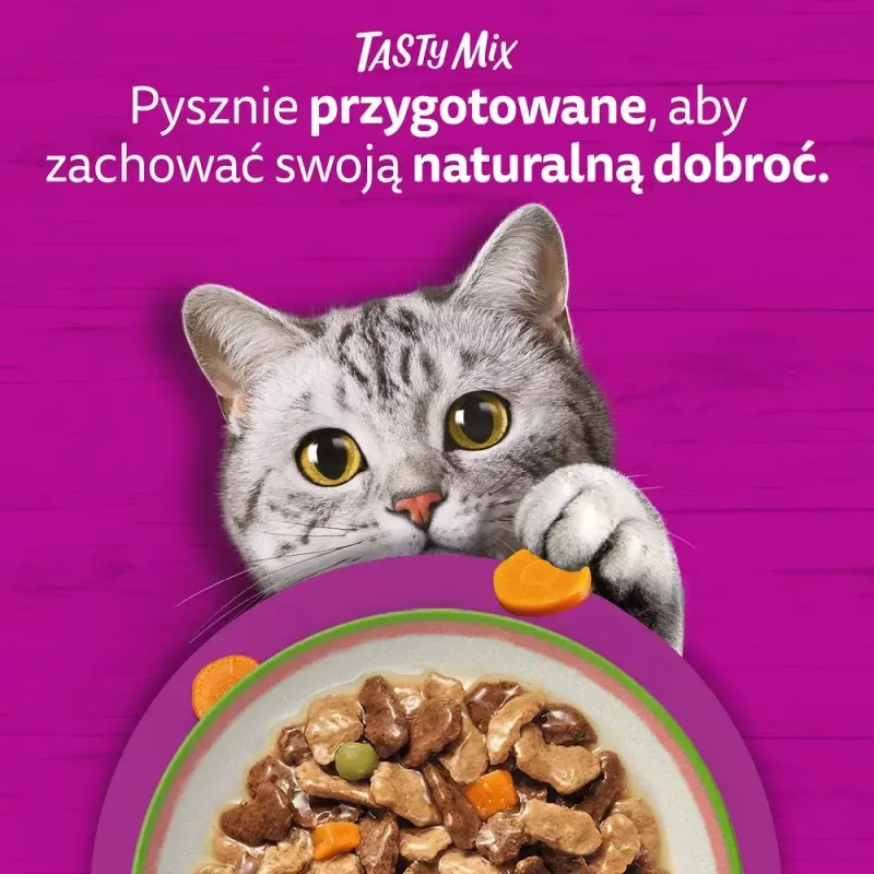 Nassfutter für Katzen Whiskas Tasty Mix Chef’s Selection in Soße 40×85 g Beutel