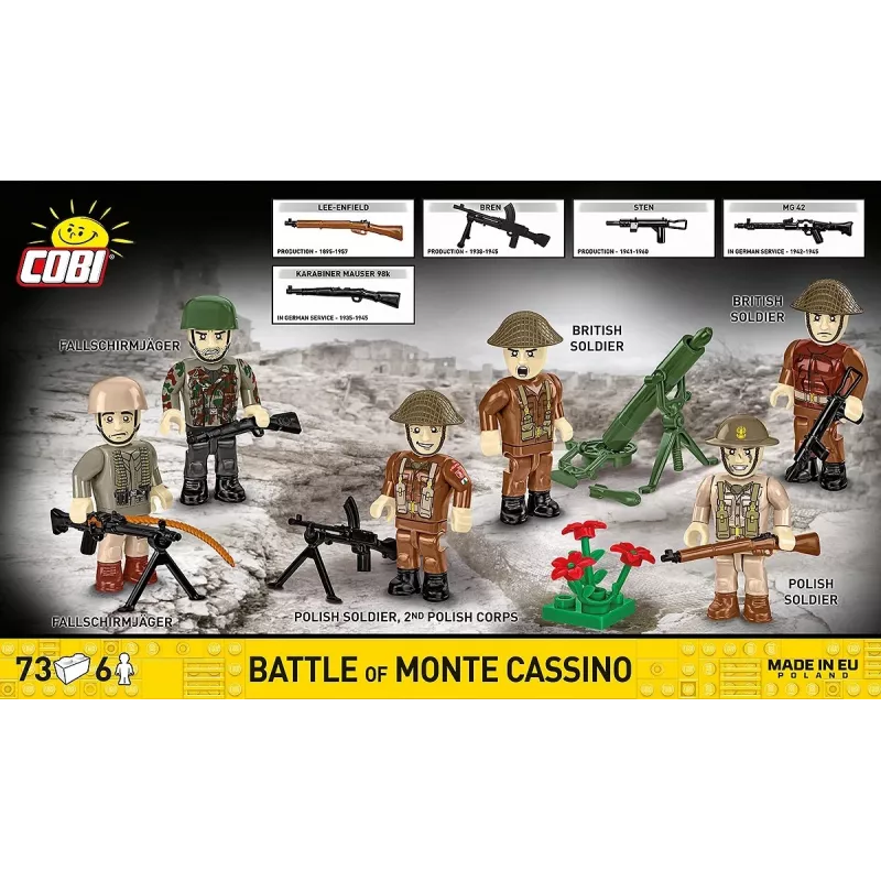 Baukasten Cobi Blocks Schlacht um Monte Cassino Historisches Militär-Diorama COBI-2063