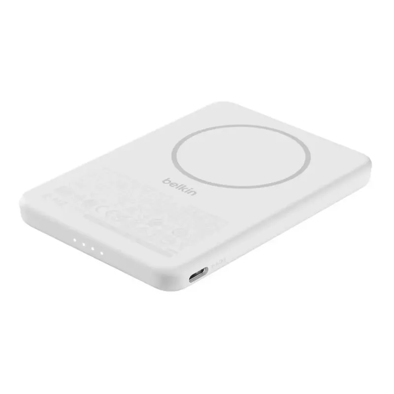 Powerbank Belkin BPD010hqWH 5000 mAh, kabelloses Laden 7,5 W, USB-C, weiß