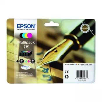 Tintenpatronen Epson C13T16P84510 T16P8 XL Multipack 6 Farben (Schwarz, Gelb, Cyan, Magenta, Hell-Cyan, Hell-Magenta)