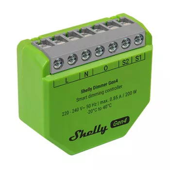 Shelly Dimmer Gen4 Green Multi-Protokoll-Konnektivität