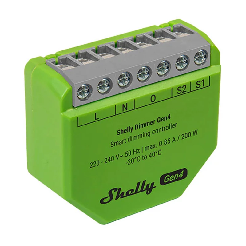 Shelly Dimmer Gen4 Green Multi-Protokoll-Konnektivität