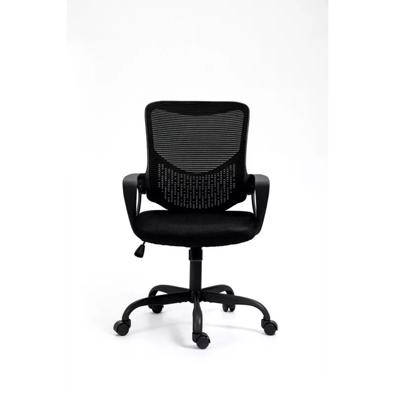 Bürostuhl ActiveJet YK507 schwarz – ergonomischer Drehstuhl, Stoff/PU, höhenverstellbar