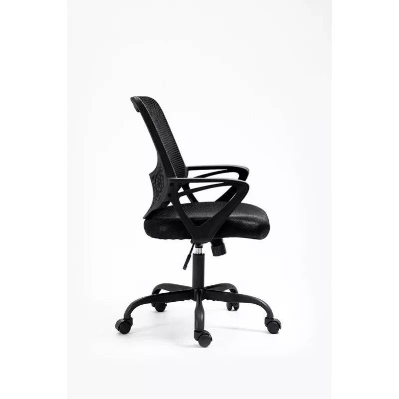 Bürostuhl ActiveJet YK507 schwarz – ergonomischer Drehstuhl, Stoff/PU, höhenverstellbar
