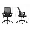 Bürostuhl ActiveJet YK507 schwarz – ergonomischer Drehstuhl, Stoff/PU, höhenverstellbar