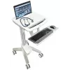 Multimedia-Laptopwagen ERGOTRON StyleView EMR SV41-6100-0 — weiß, Aluminium/Kunststoff, 51 cm Höhenverstellung, 26 kg