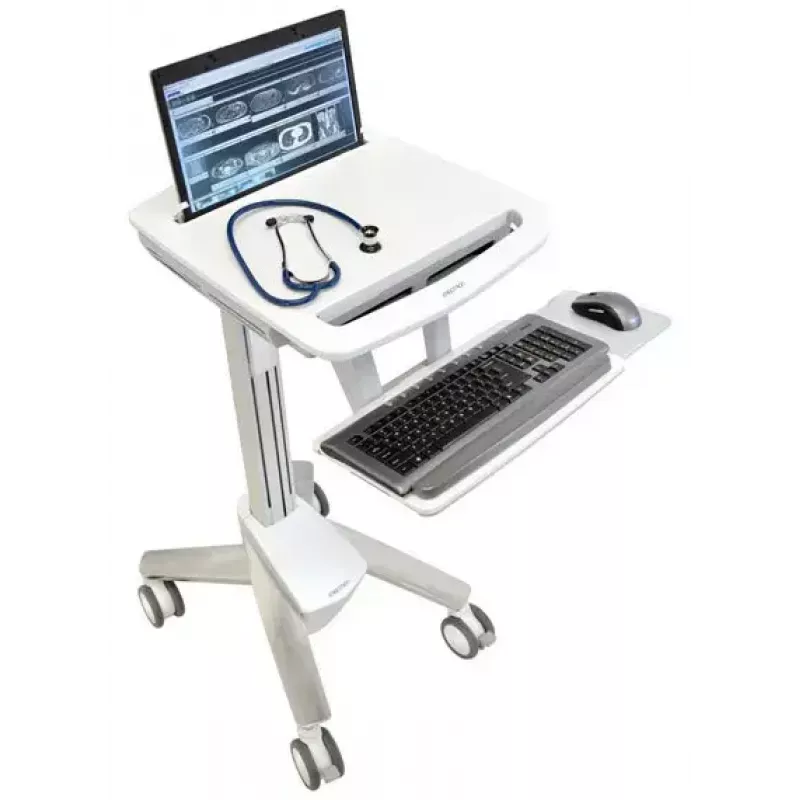 Multimedia-Laptopwagen ERGOTRON StyleView EMR SV41-6100-0 — weiß, Aluminium/Kunststoff, 51 cm Höhenverstellung, 26 kg