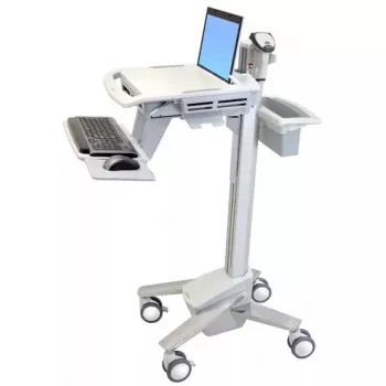 Multimedia-Laptopwagen ERGOTRON StyleView EMR SV41-6100-0 — weiß, Aluminium/Kunststoff, 51 cm Höhenverstellung, 26 kg