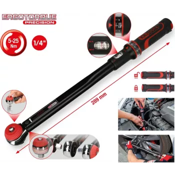 KS TOOLS ERGOTORQUE - Drehmomentschlüssel - 1/4 - 5 - 25 N·m