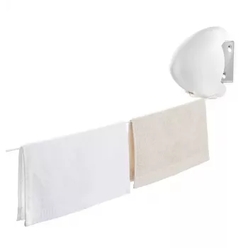Wandmontierte Wäscheleine Leifheit Rollfix Single 80 Longline – platzsparende einziehbare Trockenleine