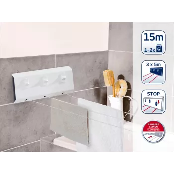 Wäscheleinen Leifheit 83107 Weiß Polyester 340 mm