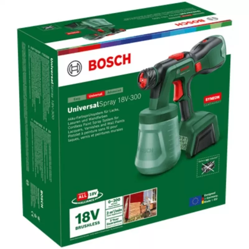 Batterie-Spritzpistole UniversalSpray 18V-300 solo (Grün, ohne Akku und Ladegerät, POWER FOR ALL ALLIANCE)