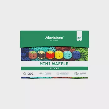 Konstruktionsbausteine Marioinex Mini Waffle 302 Teile — stapelbares, ineinandergreifendes Bau-Set