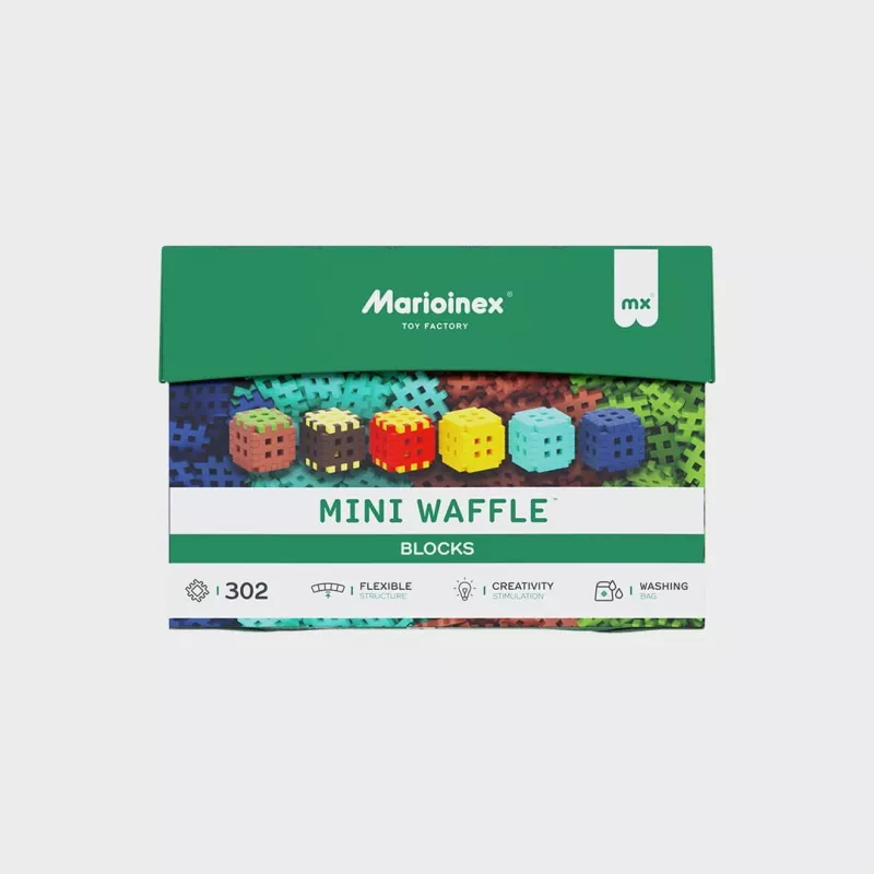 Konstruktionsbausteine Marioinex Mini Waffle 302 Teile — stapelbares, ineinandergreifendes Bau-Set