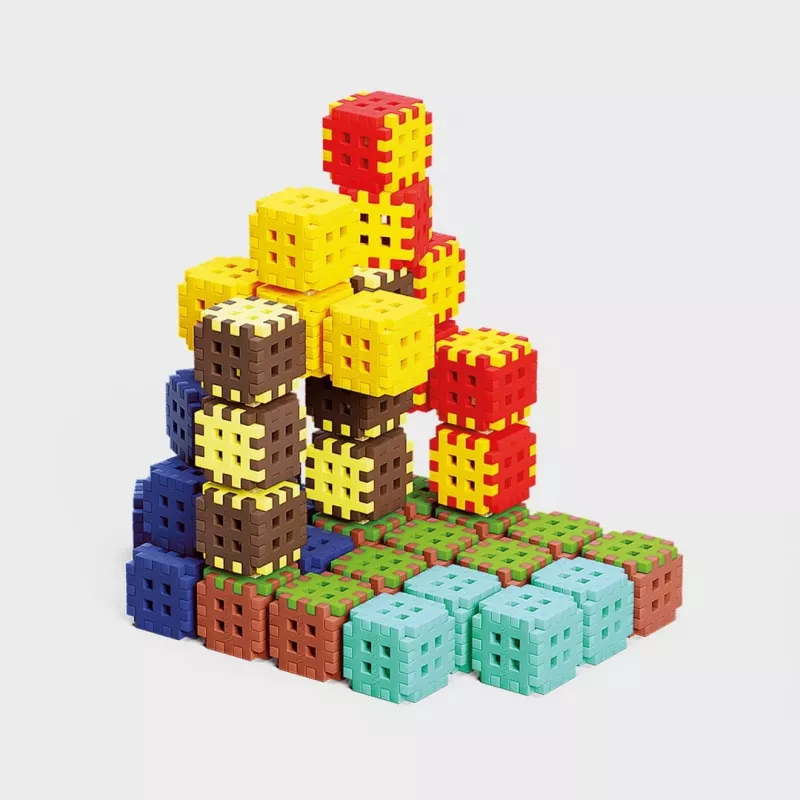 Konstruktionsbausteine Marioinex Mini Waffle 302 Teile — stapelbares, ineinandergreifendes Bau-Set