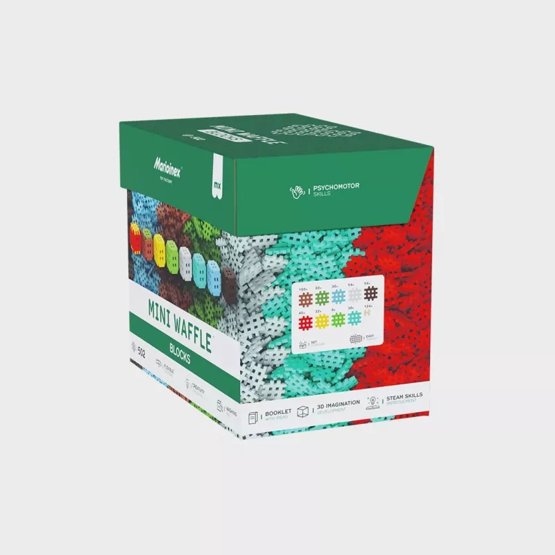 Bauspielzeug Marioinex Klocki Waffle Mini Blocks — 502 Stück
