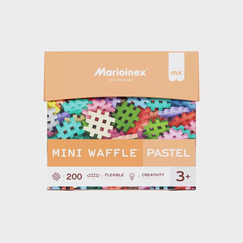 Bausteine Marioinex Mini Waffle 200 Stück Pastell — Bauset für Kinder