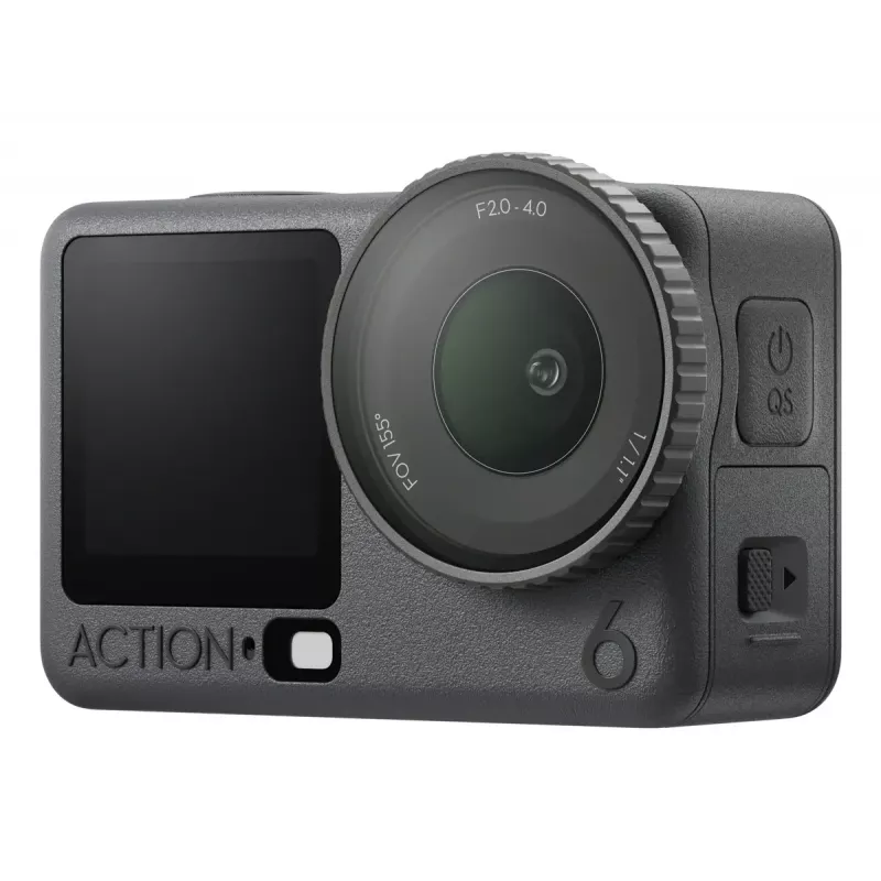Action-Kamera DJI Osmo Action 6 Adventure Combo — 38 MP, 4K Ultra HD, 1/1,1-Zoll-CMOS, 155° Sichtfeld, 2-facher Digitalzoom